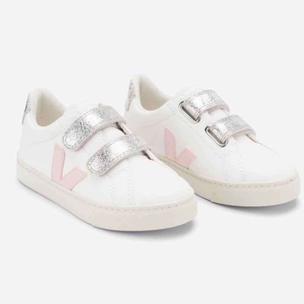 Veja Girl's Metallic Esplar Logo Sneakers